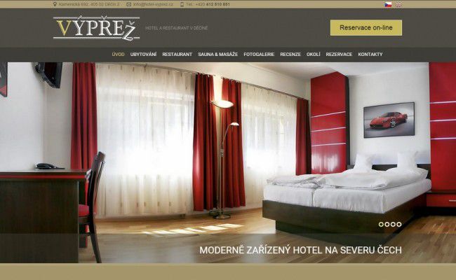 webové stránky hotelu