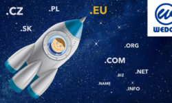Kupón na 50% slevu na domény  (.EU, .ONLINE, .STORE, .TECH, .SITE, .WEBSITE, .SPACE, .FUN)